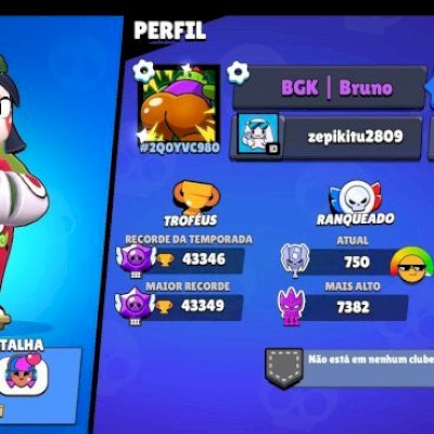🔥 CONTA DE BRAWL STARS, 43K 🏆, CRIADA EM 2018, 162 SKINS, 76 BRAWLERS 🔥