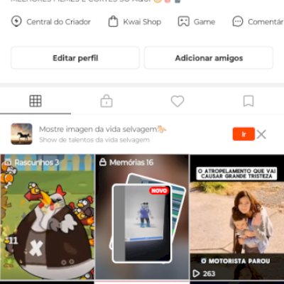 CONTA KWAI RECÉM CRIADA JA ESTA ENGAJANDO BASTANTE 