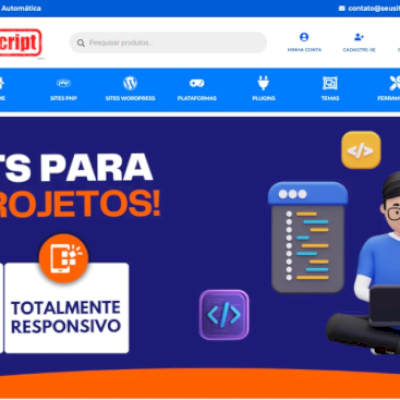 Script Loja Virtual Automática + 20 Produtos Integrados