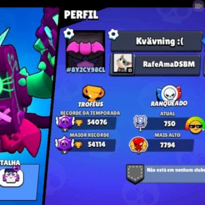Conta de brawl boa de 2019 juntamente com uma de clash de 7 anos
