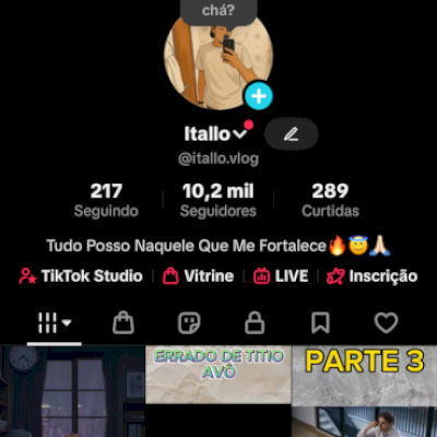 Conta do TikTok com 10mil seguidores