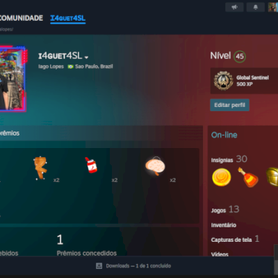 Conta Steam 3 medal 