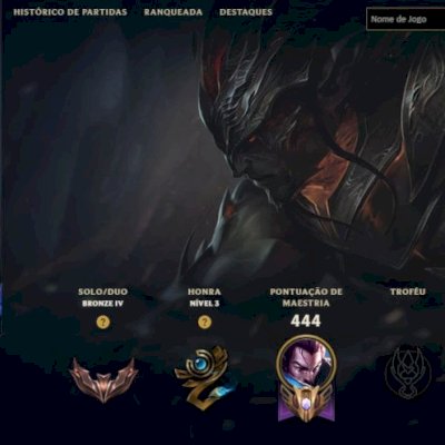 CONTA LOL FULL ACESSO BRONZE IV COM 147 CHAMPS E 168 SKINS