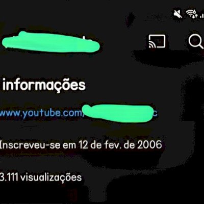 Canal do YouTube de 2006 raríssimo 