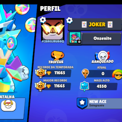 🔥 Conta Brawl Stars TOP – 50/94 Brawlers, 11665 Troféus, Skins Lendárias 🔥