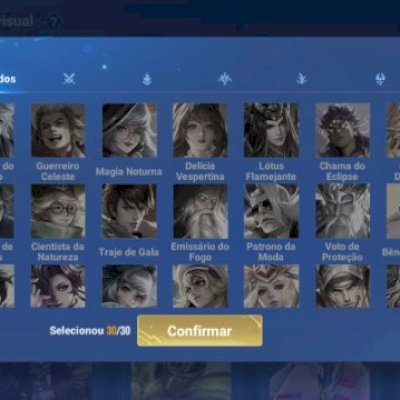 Conta com 310 skins, todos os heróis NOBREZA 9