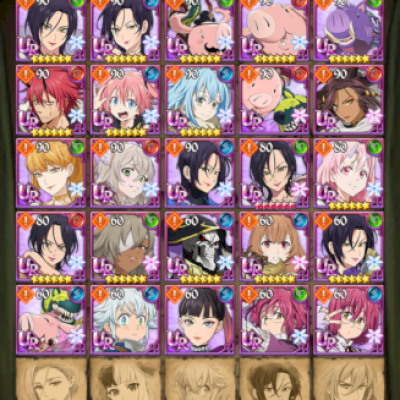 Conta com TODOS os personagens LR mais de 11mil de CC box e a maioria das colab 