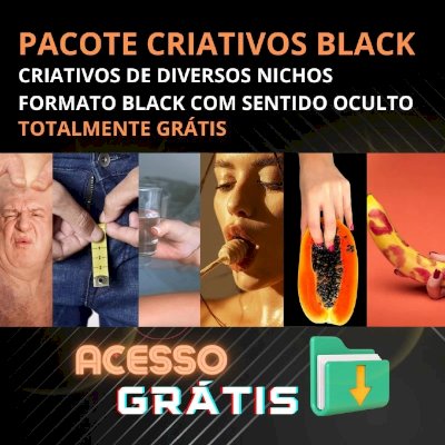 Pacote Criativo Black:  Conteúdo para +15 Nichos - ENVIO AUTOMÁTICO!