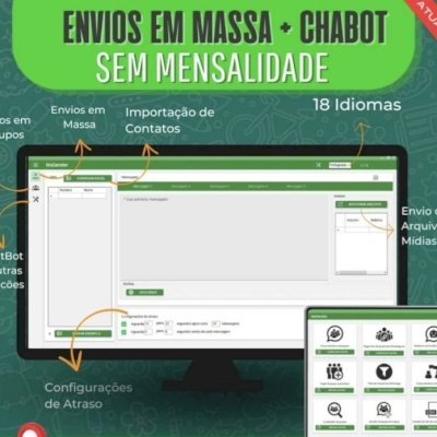 Wasender + Gerador De Licenças - Versão 3.7.0 - 2025 - Softwares e Licenças