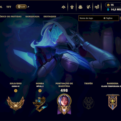 Super Conta LoL + Valorant | Platina MMR + Skins Épicas
