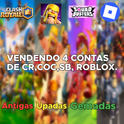 🟡VENDO 4 CONTA ANTIGAS É UPADAS DE CR,COC,SB, ROBLOX!🟡
