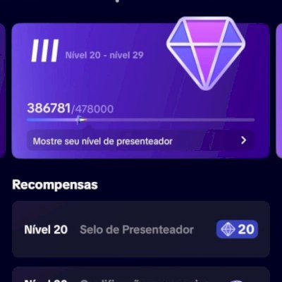 Conta tiktok com 6k de seguidores e level 28 de presenteador 