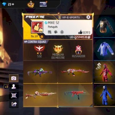 CONTA RARA E GEMADA FREE FIRE ( PRIME 7 )