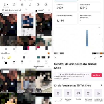 Conta TikTok com 2K seguidores BR e 4.5M views no último ano Altamente engajada