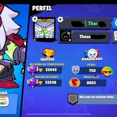 Conta muito rara e upada com passe antigo de brawl stars 