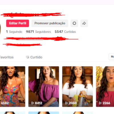 Conta do tiktok com 9871k de seguidores