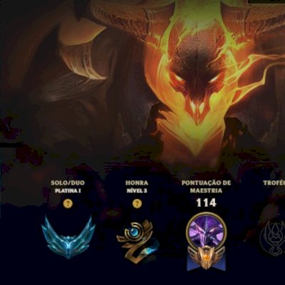 Conta de LOL PLATINA 1 MMR ALTO - Entrega Automática
