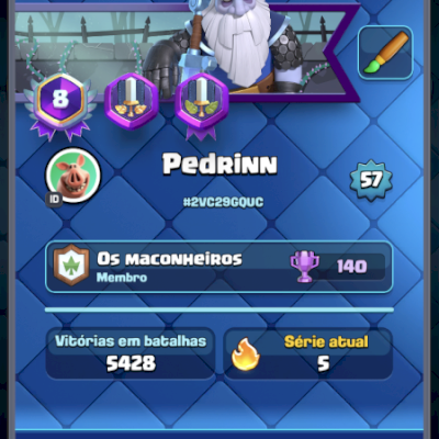 CONTA LVL15, EMBLEMA GD, 2000 MEDALHAS PR, 13500 TROFÉUS(UPO PRA 15K), 8 ANOS 