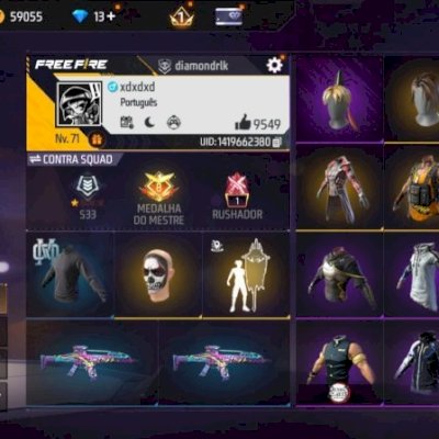 Conta de free fire com 100 peita + angelical