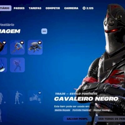 CONTA COM CAVALEIRO NEGRO + OG SALVE O MUNDO + S3 FULL + 2K V-BUCKS
