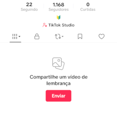 Conta tiktok 1k de seguidores 