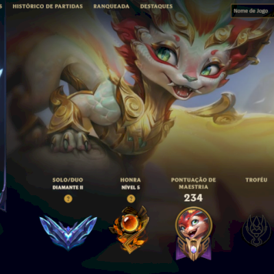 Conta D2 - Honra 5 - 81 Campeões & 65 Skins