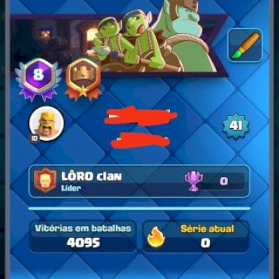 CONTA LVL 41 +8 ANOS ARENA 18 6700+ TROFÉUS ITENS+EMOJISSEMI FULL