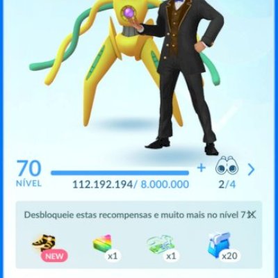 CONTA COM TODOS LENDARIOS SHINY E XP PARA LEVEL 80
