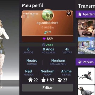 Conta avakin feminina 