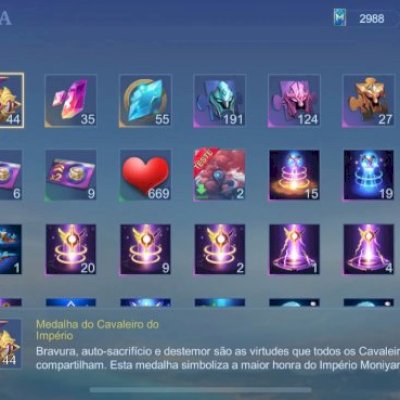CONTA ANTIGA MOBILE LEGENDS - EX MITICO COM 50 SKINS