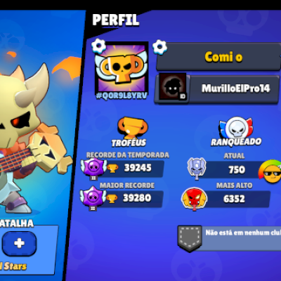 Conta de brawl stars muito boa com 39k de troféus 