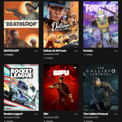 Conta Epic Games com Dead Island 2, Hogwarts Legacy e outros jogos.