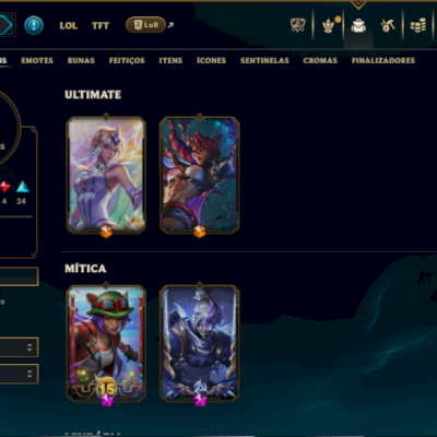 Prata 1 com 120 Champs e 51 Skins +1 Prestigio do Zed ( MID / ADC )