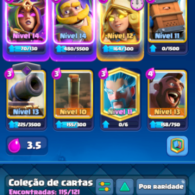 Conta clash Royale com heróis Full acesso 