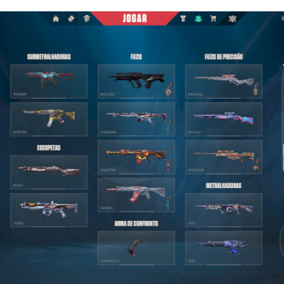 Pra sair Hoje! Conta Valorant  8 Facas - 6 phantom - 14 Vandal e mais...