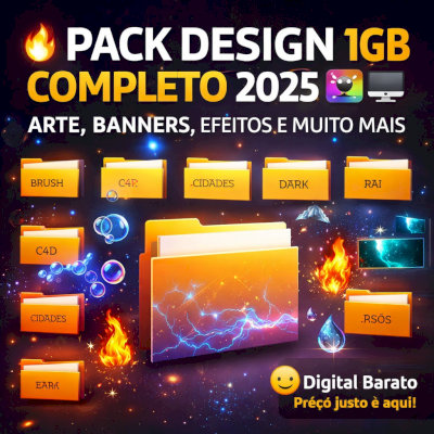 🔥 PACK DESIGN 1GB COMPLETO 2025 🎨💻 ARTE, BANNERS, EFEITOS E MUITO MAIS