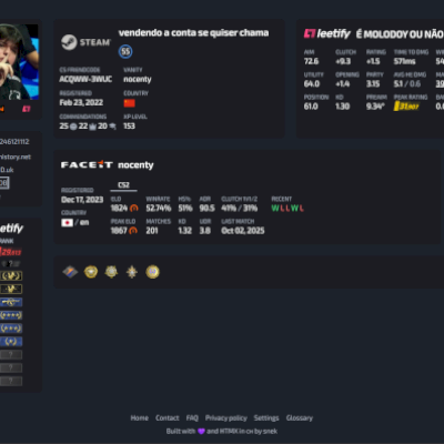 CONTA PREMIER 30K LEVEL 20 GC 9 FACEIT 3500 horas + ACESSO EMAIL ORIGINAL