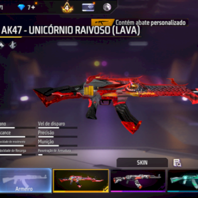 CONTA FF GOLA PRETA E SKIN EVOLUÇÃO 