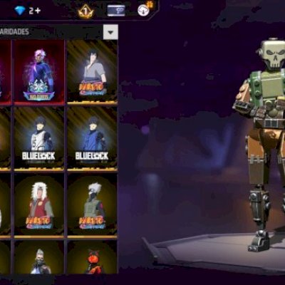 CONTA COM ANGÉLICAL VERDE SKINS DA PARCERIA NARUTO Ê PUNHO 