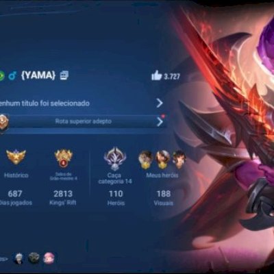 Conta level 170, 686 dias jogados,110 heróis,188 visuais,696.143 esteritas