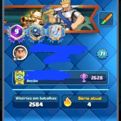 Acc lvl 71 CLASH ROYALE+17 cartas lvl 16 ULTRA PREMIUM