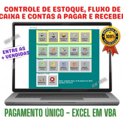 Controle De Estoque, Fluxo De Caixa, Contas A Pagar Receber 