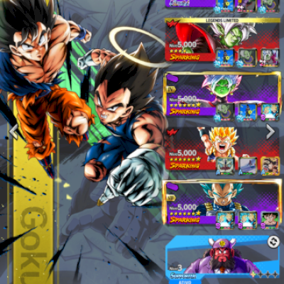 Conta Dragon Ball Legends 8 Ultras, Upada