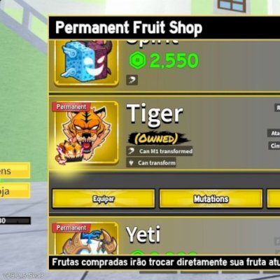 Conta blox fruit Tiger + Buhda perma e etc.
