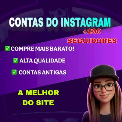 CONTAS DO INSTAGRAM +200 SEGUIDORES 