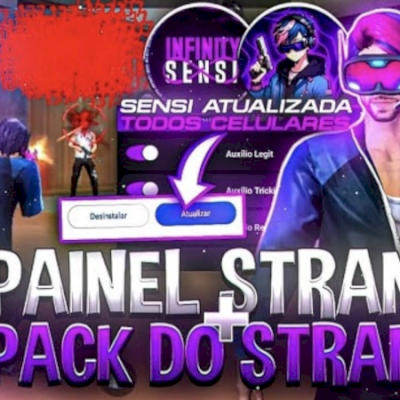 Painel Strang FF + Pack de Sensi VIP - Permanente iOS/Android