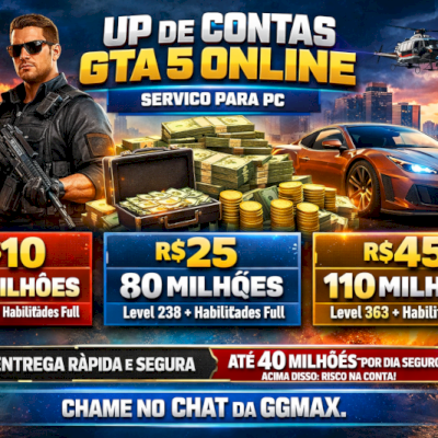 🚀 UP DE CONTA GTA 5 ONLINE – PC 