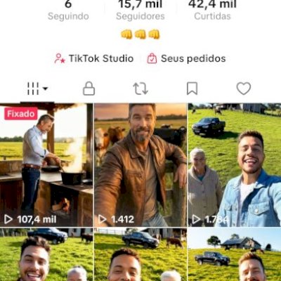 Conta TikTok 15 mil seguidores não monetizada 