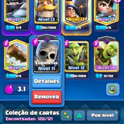 Conta de Clash Royale, 7k troféus, 2 evoluçoes, 1 herói, todos campeões 