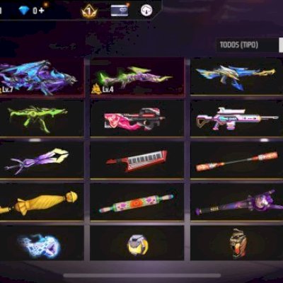 Vendo conta free fire lvl 72